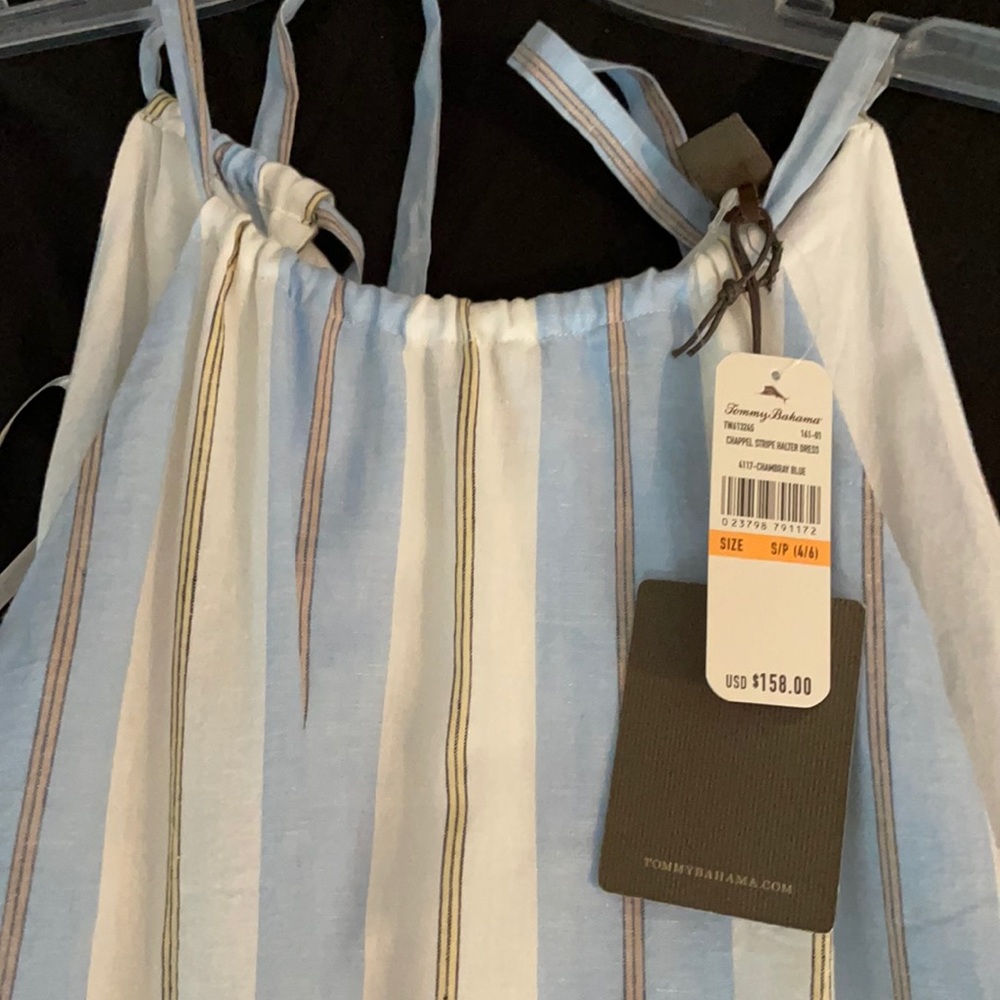 NWT Tommy Bahama Chappel Striped Halter Maxi Dress